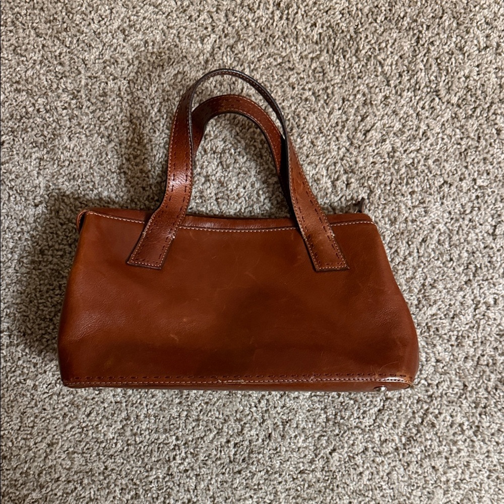 Fossil Rich Brown Leather Shoulder Bag